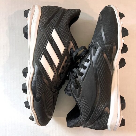 Adidas Boys' Baseball Cleats - Black & White - Size 6 - Wide Fit - Lightly Used! - Picture 1 of 5